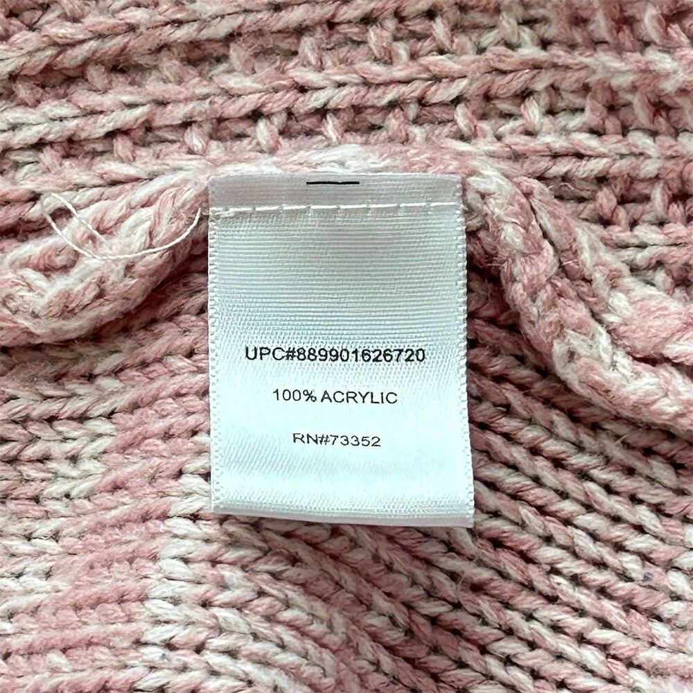 It's Our Time Women's Pink Cowl Neck Pullover Sweater Size L - Picture 5 of 6